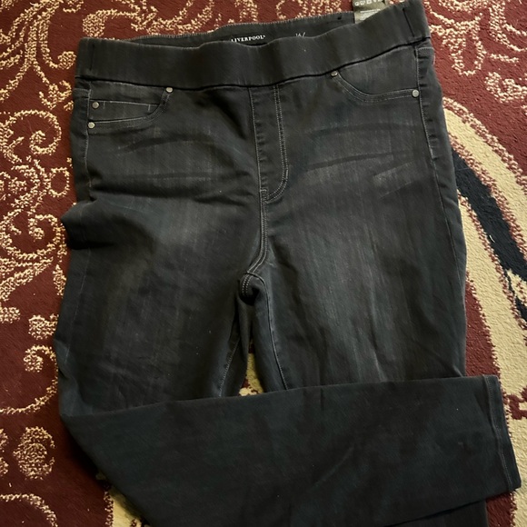 Liverpool Black Denim Pants-size16- casual or dressy - new or like new - Picture 7 of 11